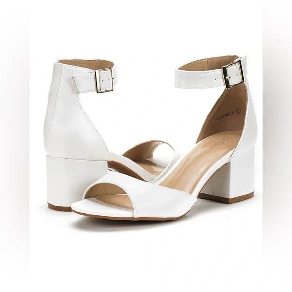 DREAM PAIRS Womens Chunkle Low Heel Pump Ankle Strap Dress Sandal - 8.5 - Picture 2 of 8